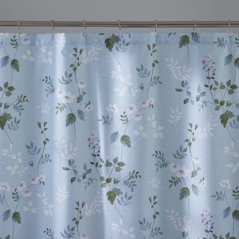Wispy Meadow Premium Smooth Wrinkle-Free Sateen Shower Curtain - Blue Multi