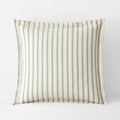 Tailored Stripes and Plaids Classic Cool Cotton Percale Sham - Narrow Stripe Moss Green, Euro