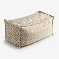 Indoor/Outdoor Pouf - Textured Fretwork Sand, Large