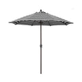 Round Outdoor Patio Umbrella, Aluminum with Auto Tilt Crank - Black Finish, Cabana Classic, 7.5'
