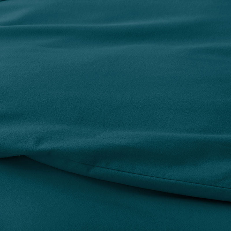 Classic Ultra-Cozy Cotton Velvet Flannel Flat Bed Sheet - Teal, Full
