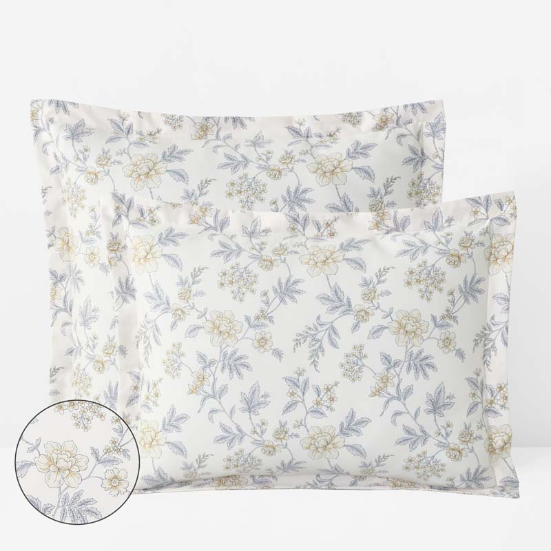 Whispering Garden Premium Smooth Wrinkle-Free Sateen Sham - Gray Multi, King