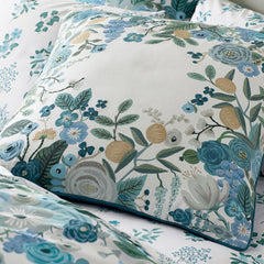 Garden Party Decorative Square Pillow Cover - Blue Multi