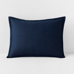 Quilted Sham - Navy Blue, Standard