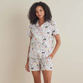 Printed Poplin Women's Shorts Set - Kittie Party, XXL