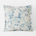 Clemencia Classic Cool Cotton Percale Sham - Floral Pale Blue, Euro