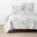 Rashika Garden Quilt - White, Full/Queen