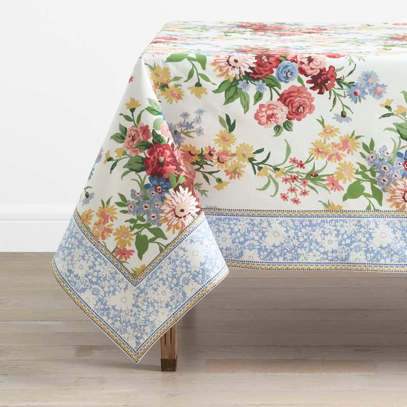 Garden Floral Cotton Tablecloth - Natures Bouquet, 70 in. x 120 in.