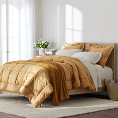 Classic Cool Cotton Percale Comforter - Amber, Full