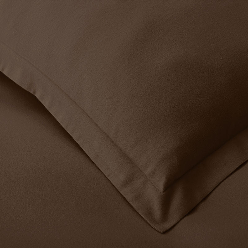 Classic Ultra-Cozy Cotton Velvet Flannel Sham - Coffee, King