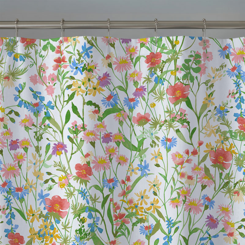 Garden Symphony Classic Cool Cotton Percale Shower Curtain - Multi
