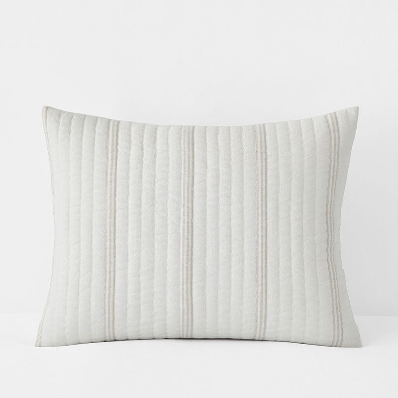 Stripe Quilted Sham - Awning Stripe, King