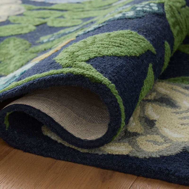Highgrove Wool Rug - Navy, 7' 9" x 9' 9"
