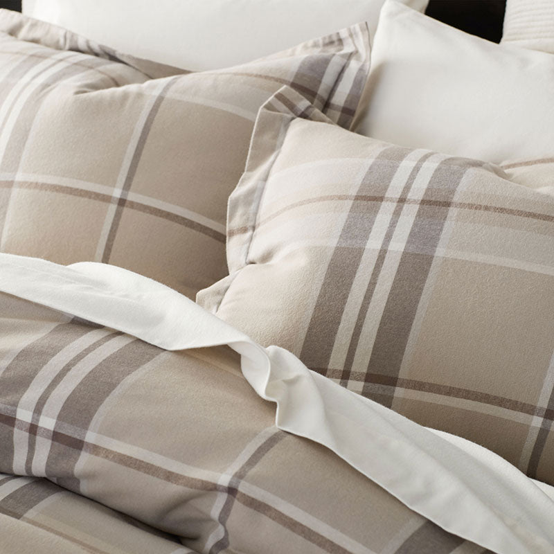 Classic Plaid Ultra-Cozy Cotton Velvet Flannel Sham - Brad, Standard
