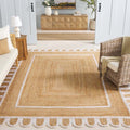 Scallop Border Handwoven Jute Rug - Ivory, 4' x 6'