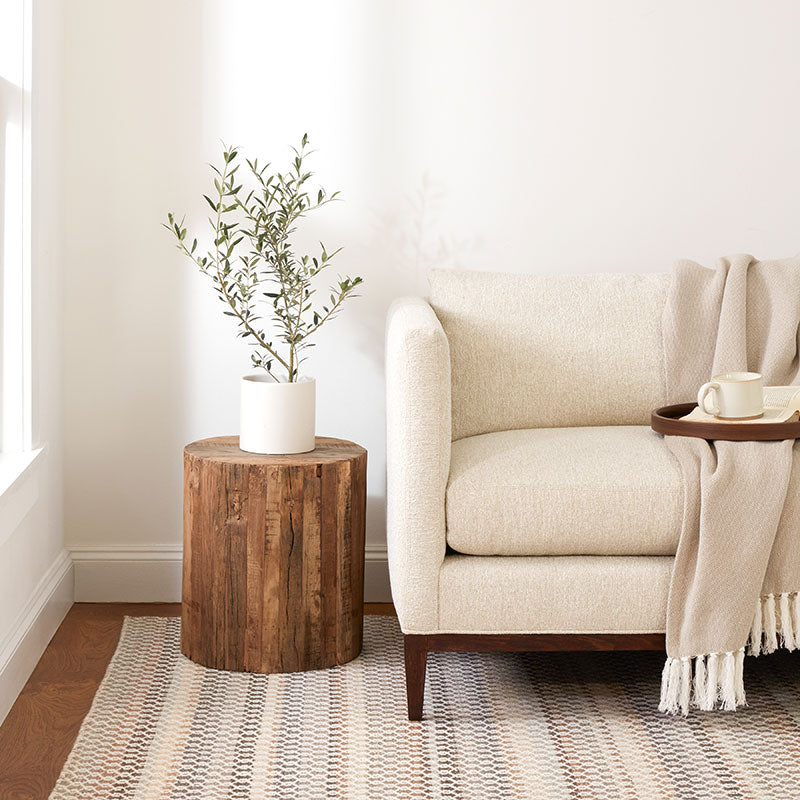 Poppy Handwoven Wool Rug -  Natural, 2' 6" x 8' Runner