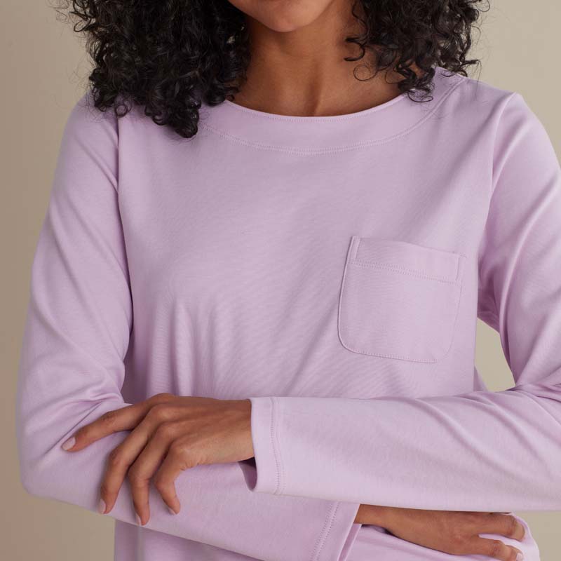 Pima Cotton Women's Jogger Pants Pajama Set - Dusty Pink, XL