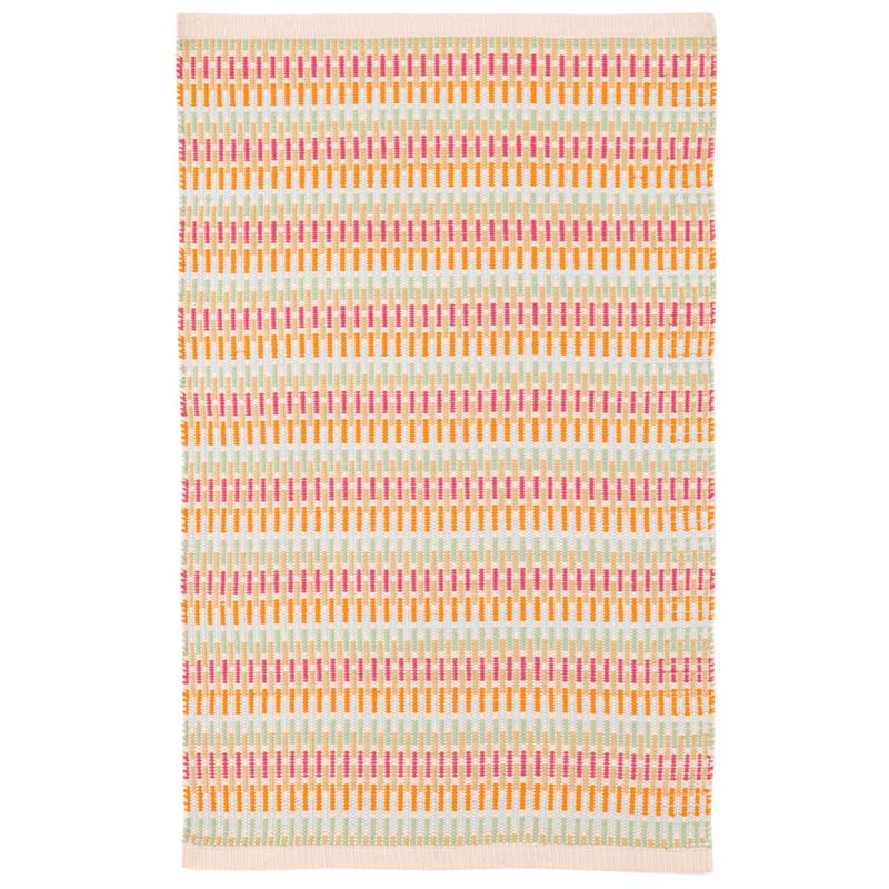 Candy Stripe Handwoven Indoor/Outdoor Rug - Pink Multi, 3' x 5'