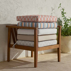 Replacement Boxed Edge Chair Cushion - Antique Beige, 18 in. x 18 in.