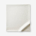 Jacquard Leaf Yarn-Dyed Premium Smooth Supima® Cotton Wrinkle-Free Sateen Flat Bed Sheet - Ivory, King/Cal. King