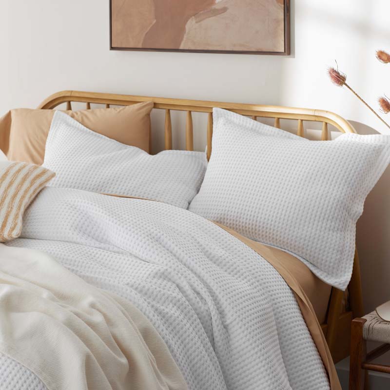 Waffle Sham - White, Standard