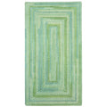 Sailor Stripe Reversible Braided Cotton Rug - Green, 2' x 3'