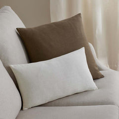 Texture Decorative Lumbar Pillow Cover - Ivory, 12 in. x 21 in.
