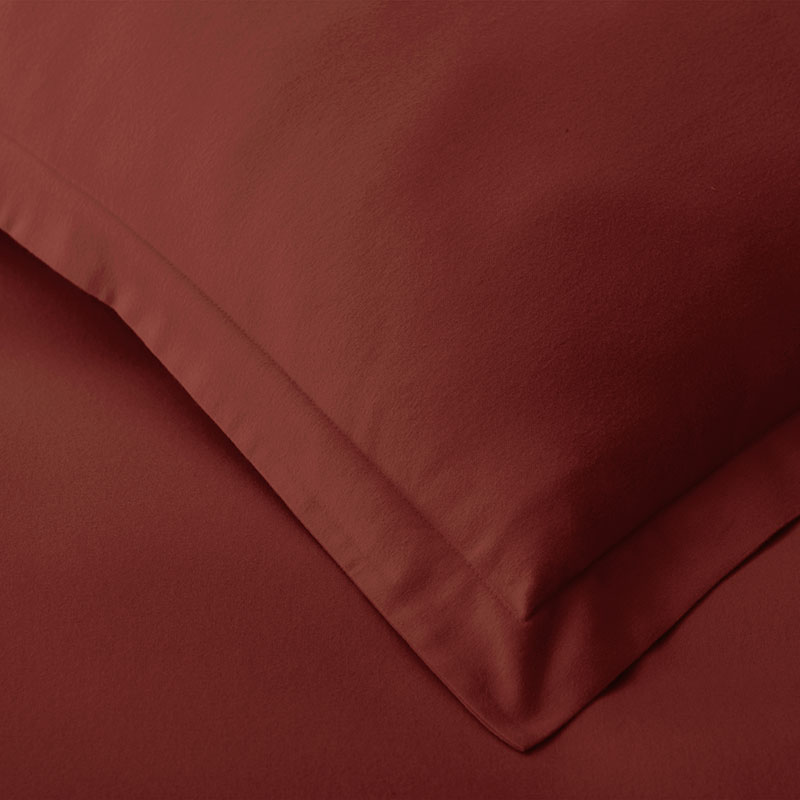 Classic Ultra-Cozy Cotton Velvet Flannel Pillowcase Set - Rust, Standard