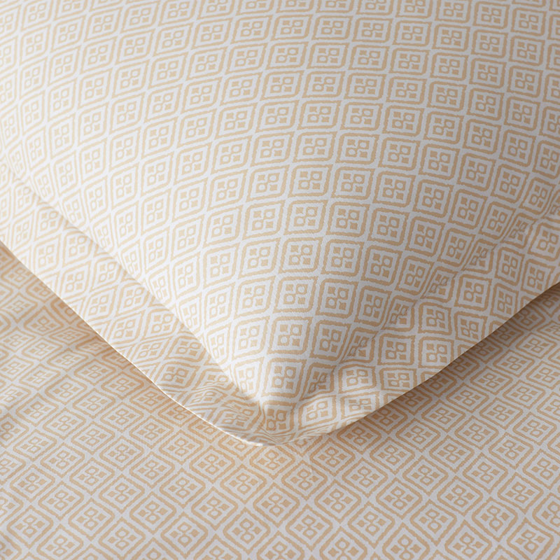 Clemencia Classic Cool Cotton Percale Sham - Geo Peach Blossom, King