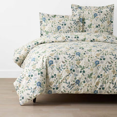 Strawberry Fields Classic Cool Cotton Percale Duvet Cover - Beige, Twin/Twin XL
