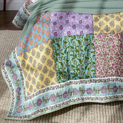 Rasha Patchwork Quilted Sham - Multi, Euro