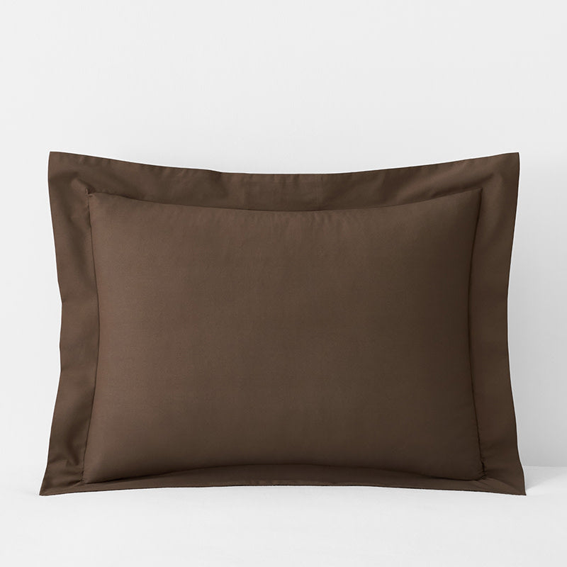 Brushed Cotton Sham - Coffee, King