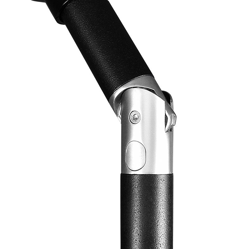 6' Round Outdoor Patio Umbrella, Aluminum with Push Button Tilt - Black Finish, Navy