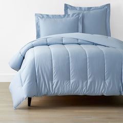 Classic Smooth Sateen Solid Comforter - Light Blue, Full/Queen