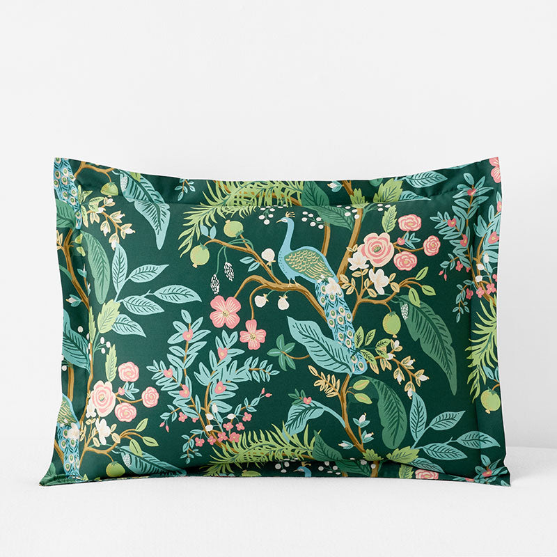Peacock Classic Smooth Sateen Sham - Evergreen, King