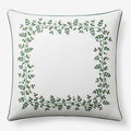 Climbing Vines Decorative Square Pillow Cover - Green/White