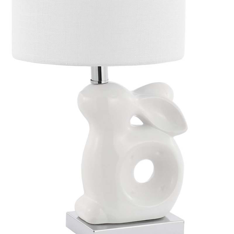 Ceramic Animal Table Lamp - White, Bunny