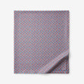 Butti Floral Premium Smooth Sateen Flat Bed Sheet - Red/Blue, King/Cal King