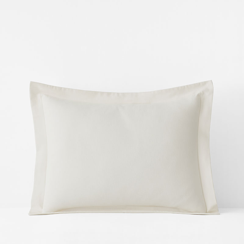 Classic Ultra-Cozy Cotton Velvet Flannel Sham - Ivory, King