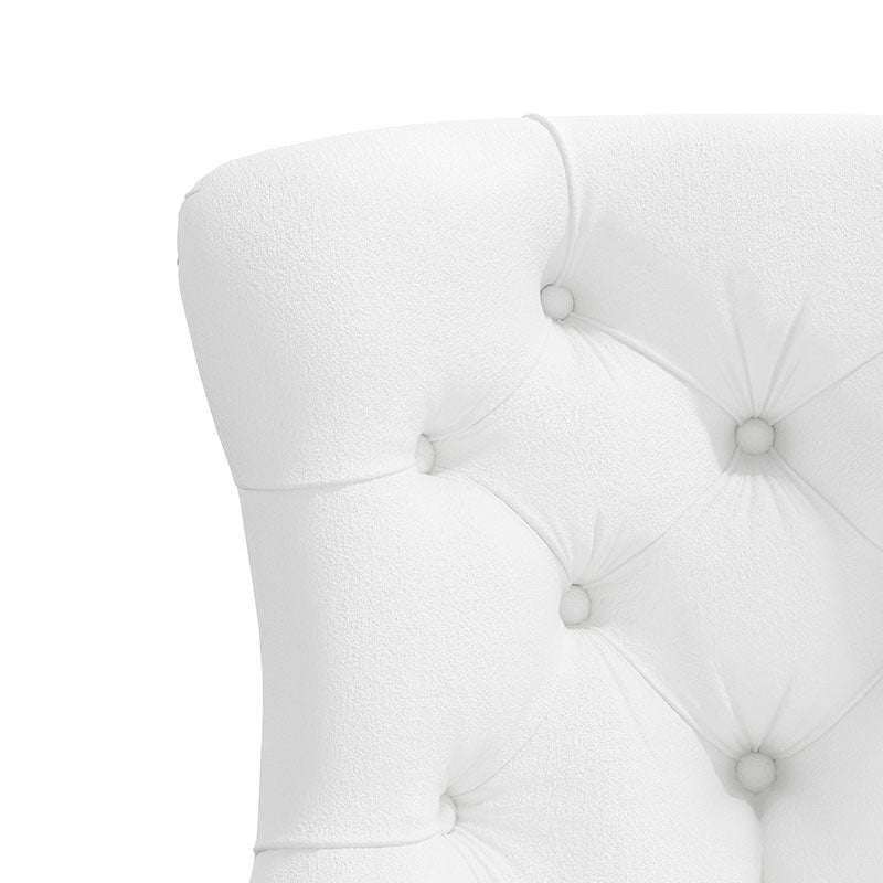 Velvet Ruffle Chair - White