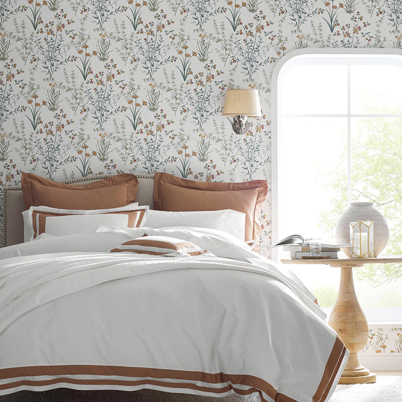 Jardin Removable Wallpaper - White Multi, Swatch
