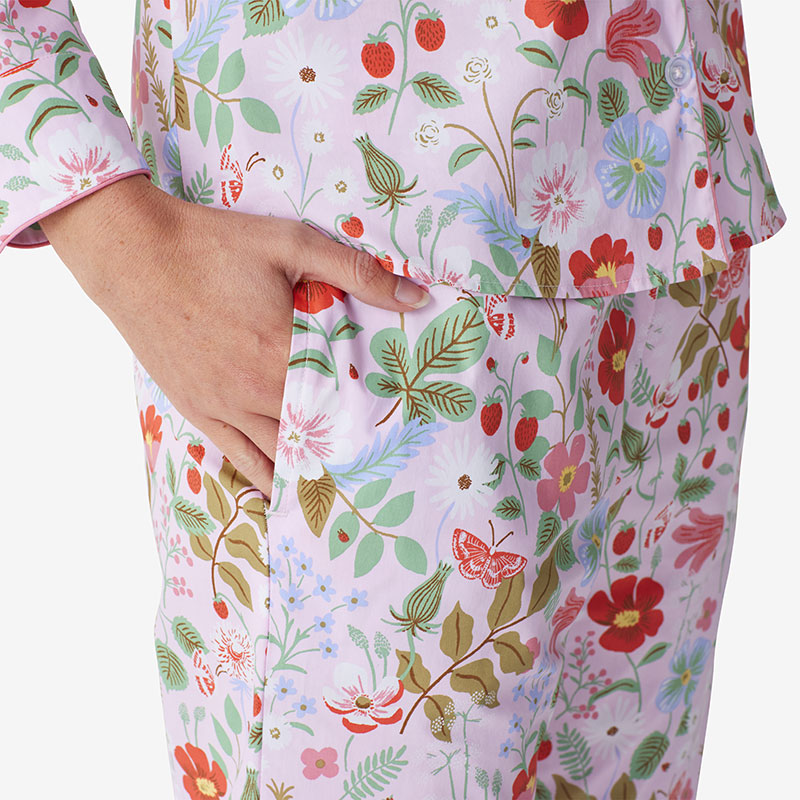 Poplin Women's Pajama Set - Strawberry Fields, S