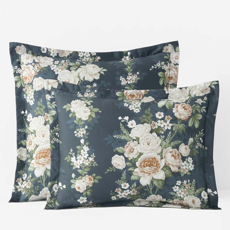 Blooming Melody Reversible Premium Smooth Wrinkle-Free Sateen Sham - Green Multi, Standard