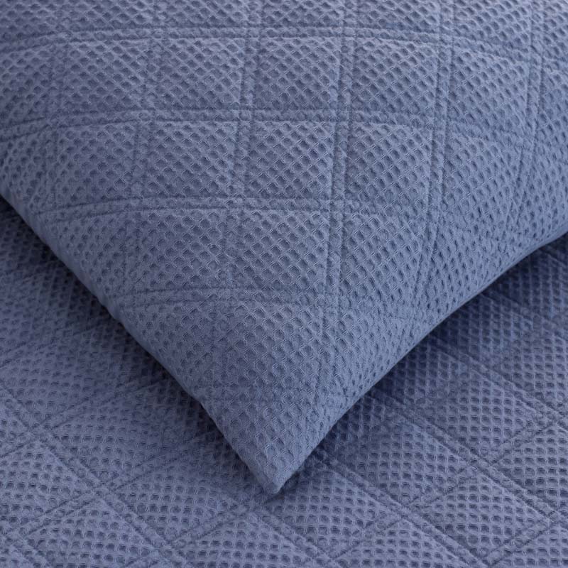 Waffle Quilt - Denim Blue, Twin/Twin XL