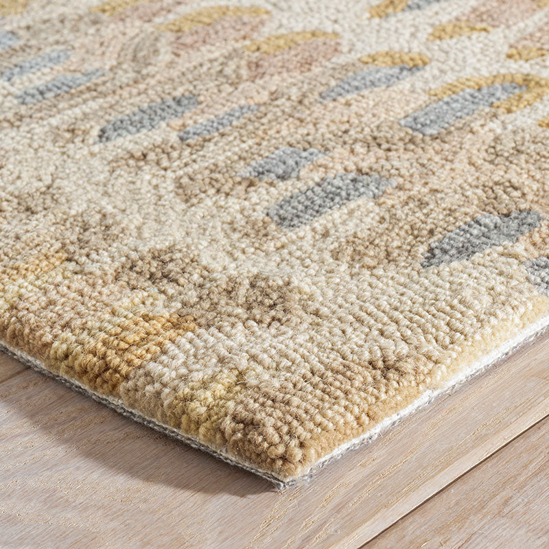 Paint Chip Hand Hooked Wool Rug - Natural, 6' x 9'
