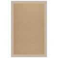 Sunbrella Narrow Stripe Bordered Indoor/Outdoor Rug - Antique Beige, 2' 6" x 8' Runner
