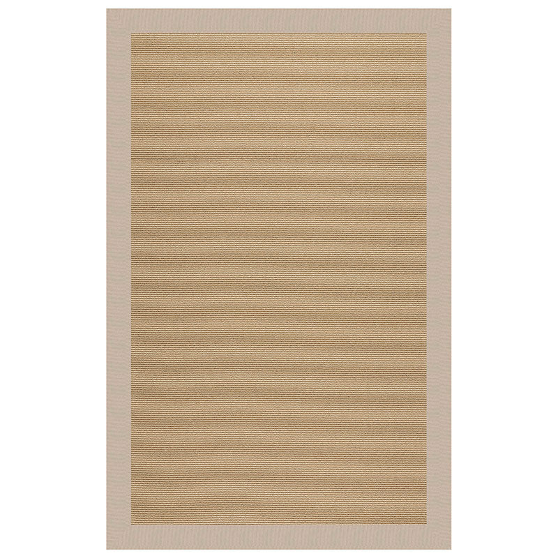 Sunbrella Narrow Stripe Bordered Indoor/Outdoor Rug - Antique Beige, 2' 6" x 8' Runner
