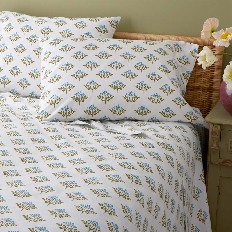 Idril Classic Cool Cotton Percale Pillowcase Set - Flower, Standard
