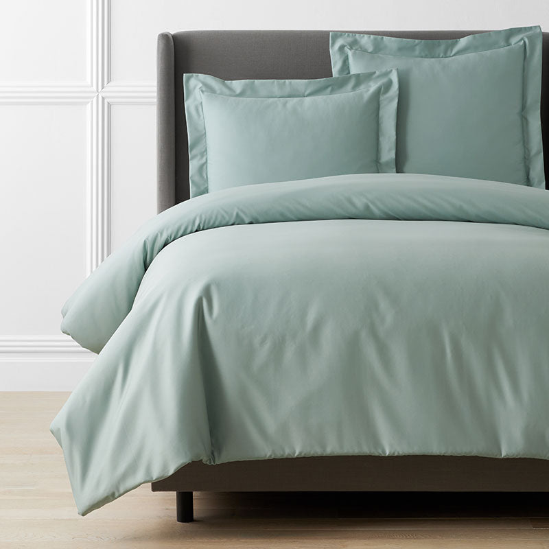 Premium Smooth Supima® Cotton Wrinkle-Free Sateen Duvet Cover - Sea Mist, King/Cal. King