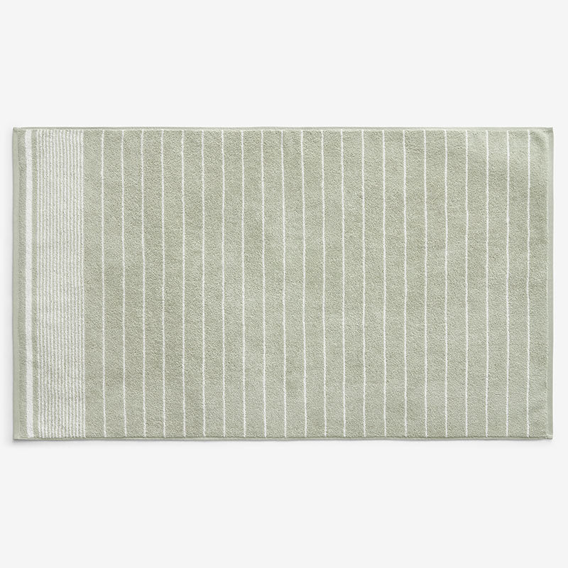 Plush Spa Stripe 4-Piece Bath & Hand Towel Set - Light Willow